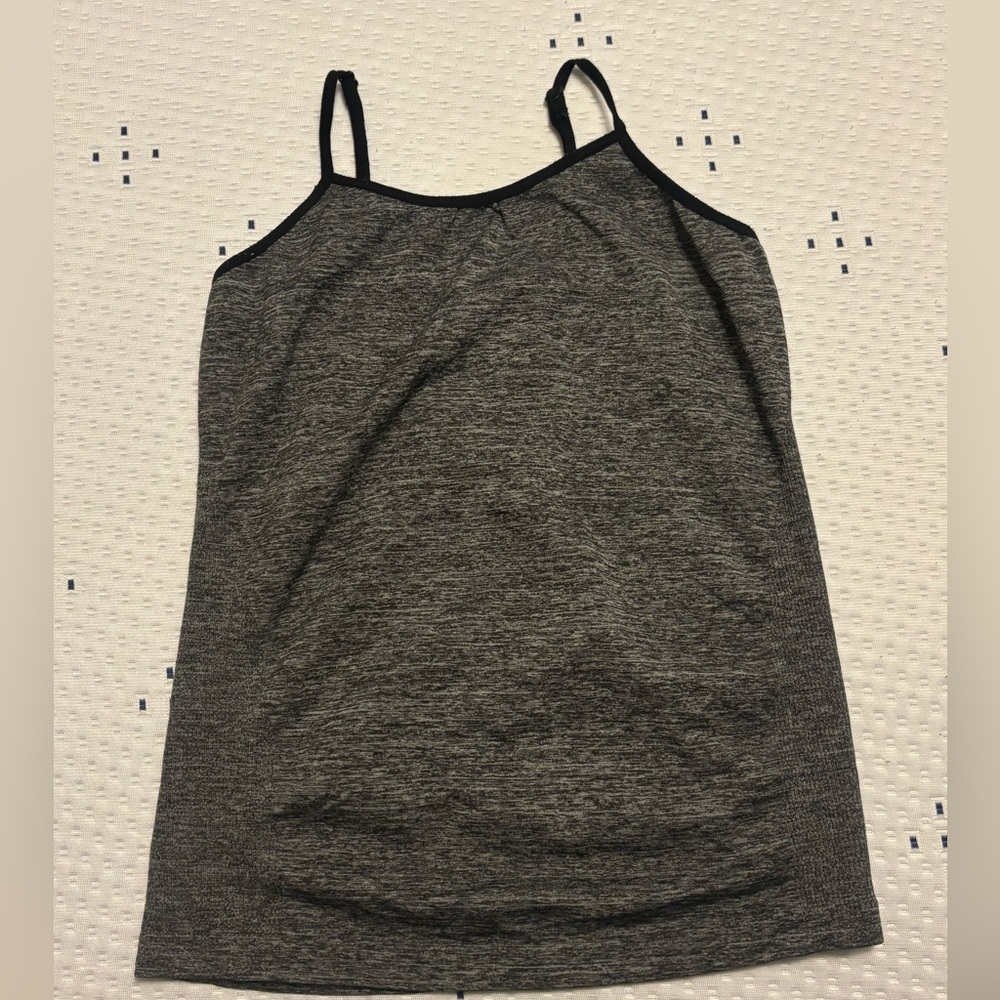 Ready To Go Plus Gray Spaghetti Strap Top